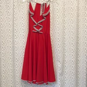 Lauren Conrad dress; red with grey trim